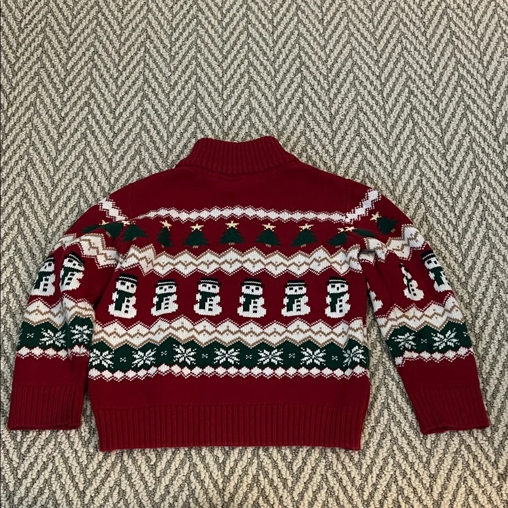 Red Christmas Pattern boys Sweater